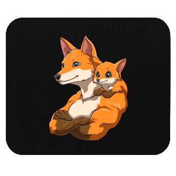 Discover Strong Fox with Fox Child for a Fox lovers Mouse Pads