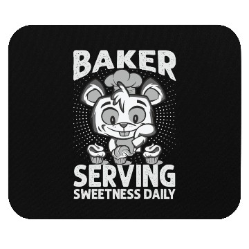 Discover Baker Serving Sweetness Daily - Cakes - Funny - Ba Mouse Pads