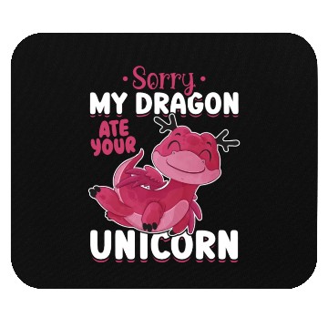 Discover Dragon Lover Funny Unicorn Joke Mouse Pads