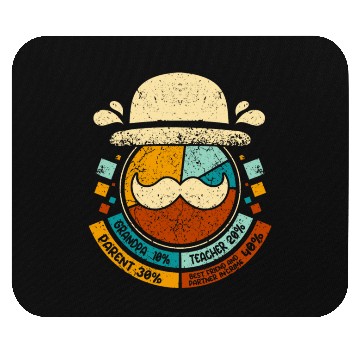 Discover Grandpa teacher partner in crime Mouse Pads