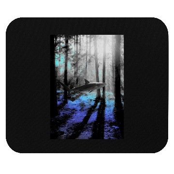 Discover Deep Forest Shark Mouse Pads