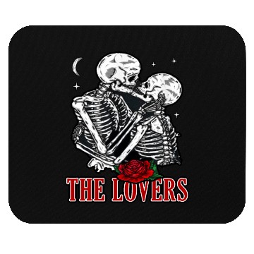 Discover The Lovers Vintage Tarot Card Astrology Skull Mouse Pads