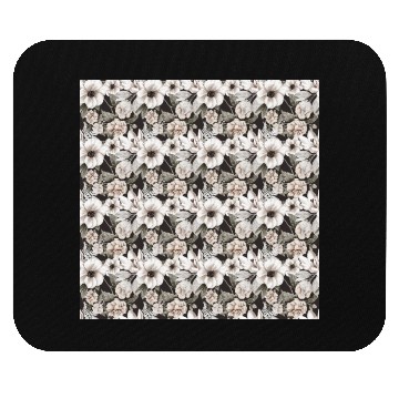 Discover Beige Sage Green Floral Pattern Mouse Pads