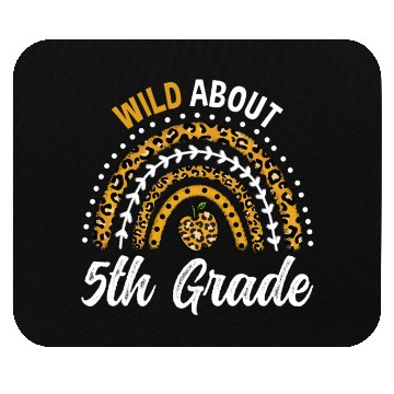 Discover Wild About 5th Grade Teacher Rainbow Mouse Pads