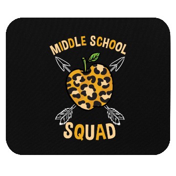 Discover Middle School Back To School Squad Leopard Print Mouse Pads
