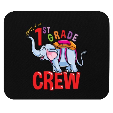 Discover Back To School Elephant 1st Grade Crew Mouse Pads