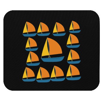 Discover Sailboat boats stars ocean Mouse Pads