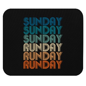 Discover Sunday Runday Vintage Retro Fitness Training Mouse Pads