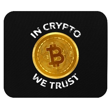 Discover In Crypto We Trust Large Bitcoin Coin Design Tradi Mouse Pads