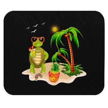 Discover Summer Turtle With Pineapple Mouse Pads