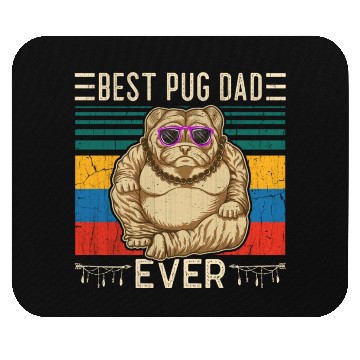 Discover Best Pug Dad Ever Mouse Pads