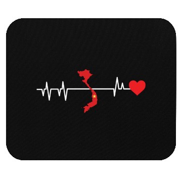Discover Vietnam Heartbeat Gift Mouse Pads