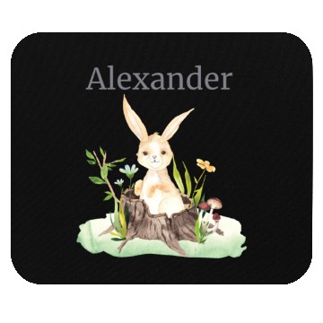 Discover Forest Animal Deer Rabbit Hedgehog Flowers Name Mouse Pads