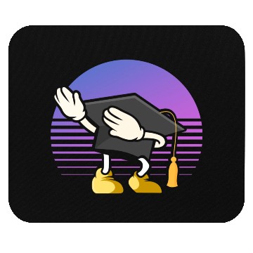 Discover Dabbing Academic Cap Graduation Mouse Pads