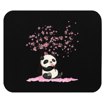 Discover Cherry Blossom Japanese Art Panda Lover Panda Bear Mouse Pads