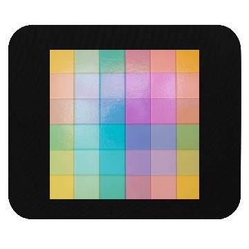 Discover Rainbow Shimmer Multi Squares Pattern Mouse Pads