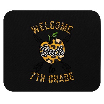 Discover Welcome Back To 7th Grade Leopard Print Mouse Pads