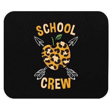 Discover School Back To School Crew Leopard Print Mouse Pads