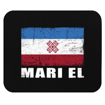Discover Mari El Flag Grunge Country Flag Mari El Mouse Pads