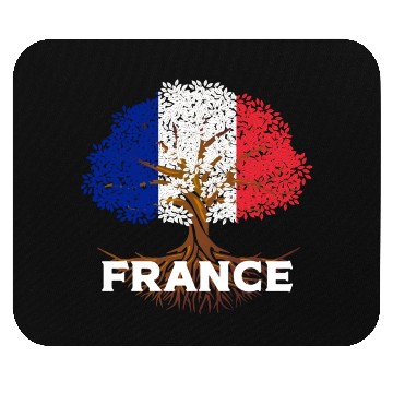 Discover France Flag Tree Mouse Pads