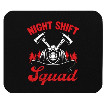Discover Night Shift Squad Firefighter Fire Mask Fire Hose Mouse Pads