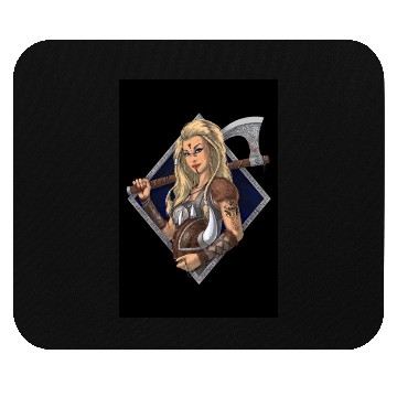 Discover Female Nordic Viking Warrior Mouse Pads