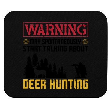 Discover Buck Deer Hunting Hunter Warning Mouse Pads