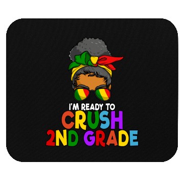 Discover Juneteenth Messy Bun I'm Ready To Crush 2nd Grade Mouse Pads