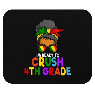 Discover Juneteenth Messy Bun I'm Ready To Crush 4th Grade Mouse Pads