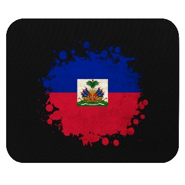 Discover Haiti flags blob Mouse Pads