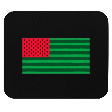 Discover Funny Watermelon Flag USA Mouse Pads
