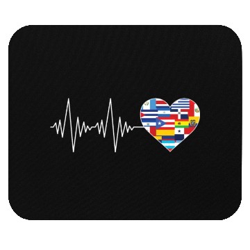 Discover Hearts Beat Spanish Flags Hispanic Heritage Month Mouse Pads