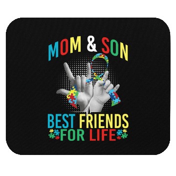 Discover Mom And Son Best Friends For Life Autism Awareness Mouse Pads