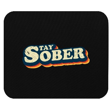 Discover Stay Sober Retro Vintage | Sobriety Mouse Pads