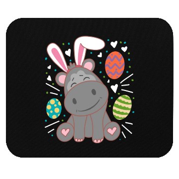 Discover Hippo Wearing Rabbit Bunny Ears Funny Easter Mouse Pads