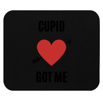 Discover Cupid Got Me Mouse Pads