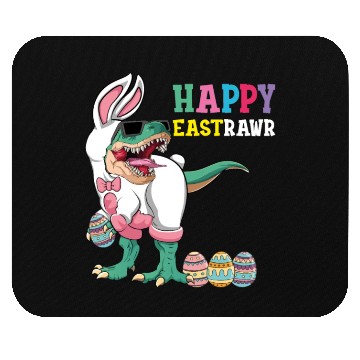 Discover Happy Eastrawr T Rex Dinosaur Easter Bunny Egg Mouse Pads