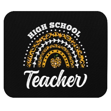Discover High School Teacher Leopard Rainbow Back To School Mouse Pads