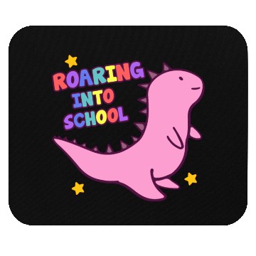 Discover Roaring Into School Cute Dinosaur Back To School Mouse Pads