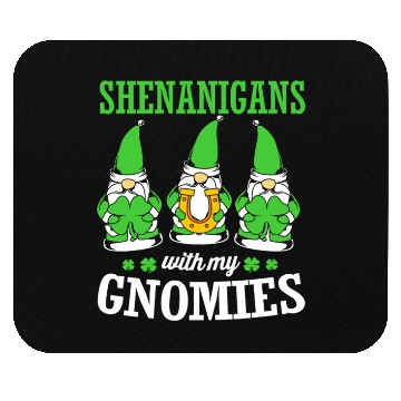 Discover Clover St Patricks Day Shenanigans With My Gnomies Mouse Pads