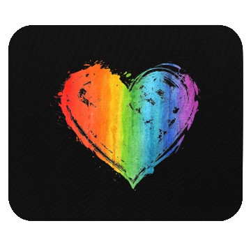 Discover LGBT Gay Lesbian Pride Month Heart Flag LGBT Mouse Pads