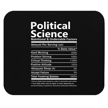 Discover Political Science Mouse Pads - Nutritional And Undeni