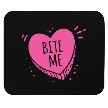 Discover Bite Me Candy Heart Valentines Day Pink Sweet Gift Mouse Pads
