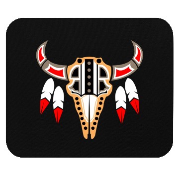 Discover Native American Buffalo Skull for Tribal Art Lover Mouse Pads