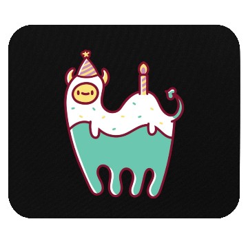 Discover Green Llama Monster Party Mouse Pads