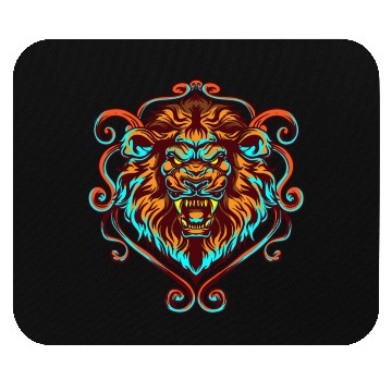 Discover Angry Lion Face Animal Mouse Pads
