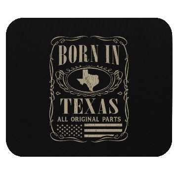 Discover Vintage America US States Born Texas Mouse Pads