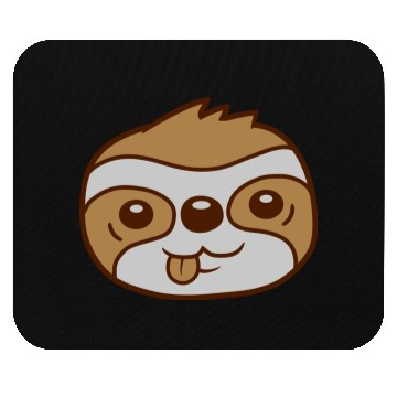 Discover face sloth cartoon head Mouse Pads