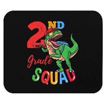 Discover 2nd Grade Squad T-Rex Dinosaur Back To School Boys Mouse Pads