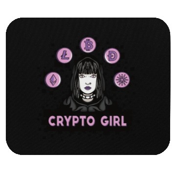 Discover Crypto girl money smart Crypto girl money smart gi Mouse Pads